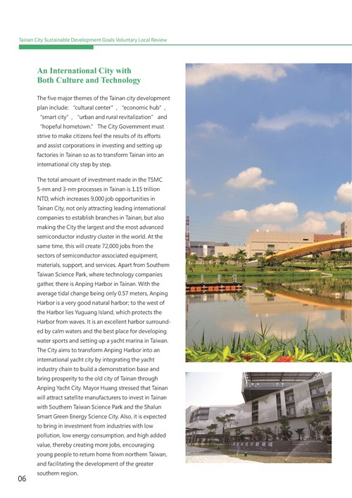 2021 Tainan City Sustainable Development Goal  Voluntary Local Review第10頁內容